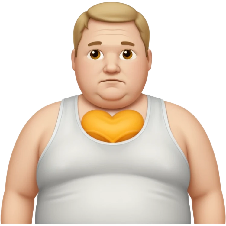 obese middle aged white man in wifebeater emoji