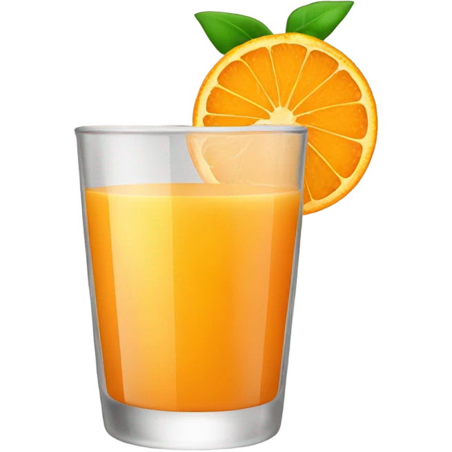 Glass of orange juice emoji