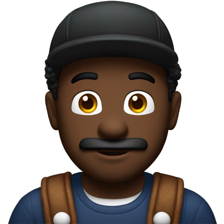 Black Mario emoji