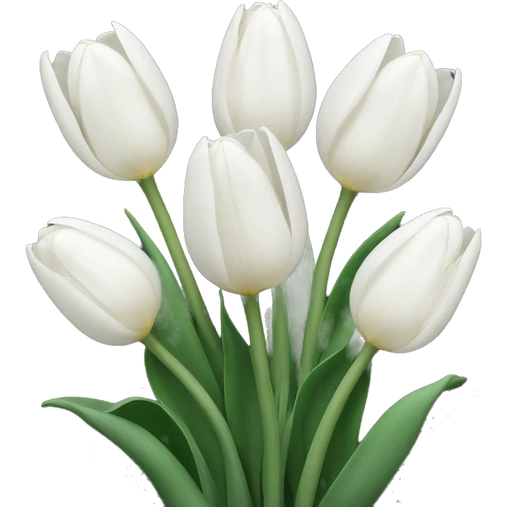 white tulips emoji