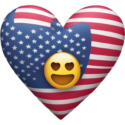 Heart with American flag emoji