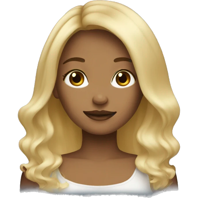 Blonde ombre girl emoji