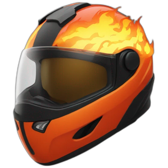fire motorcycle helmet emoji