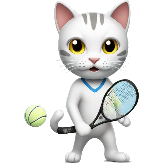Cat Play tennis emoji