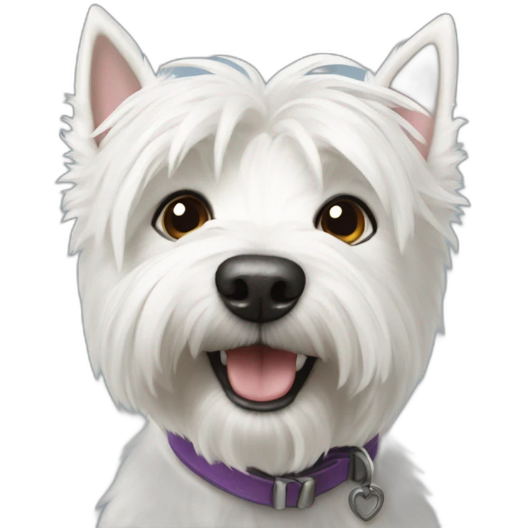 A Westie dog emoji