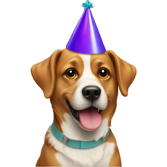 dog with party hat emoji