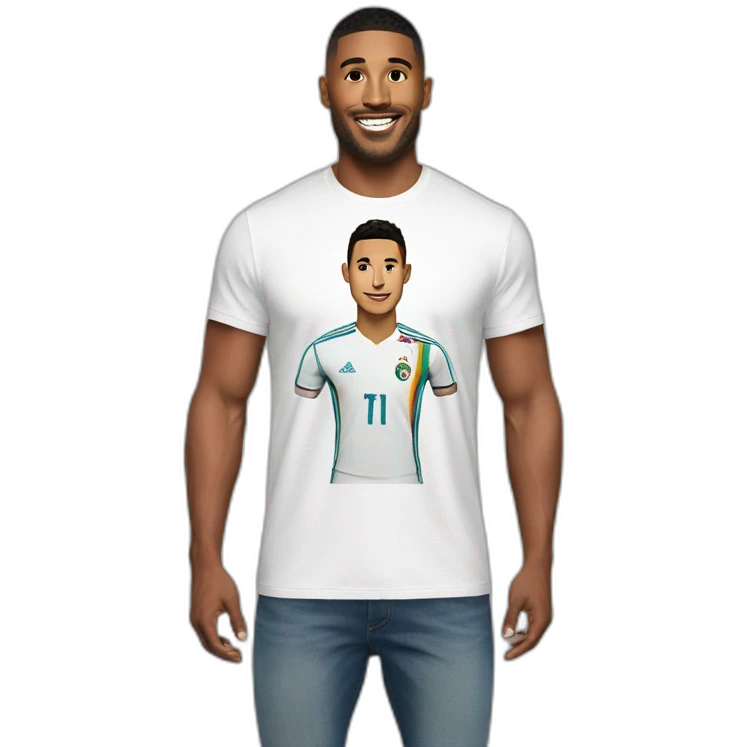 A gay wearing a ronaldo teshirt emoji