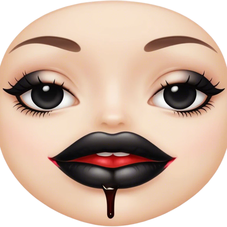 Black lip stain emoji