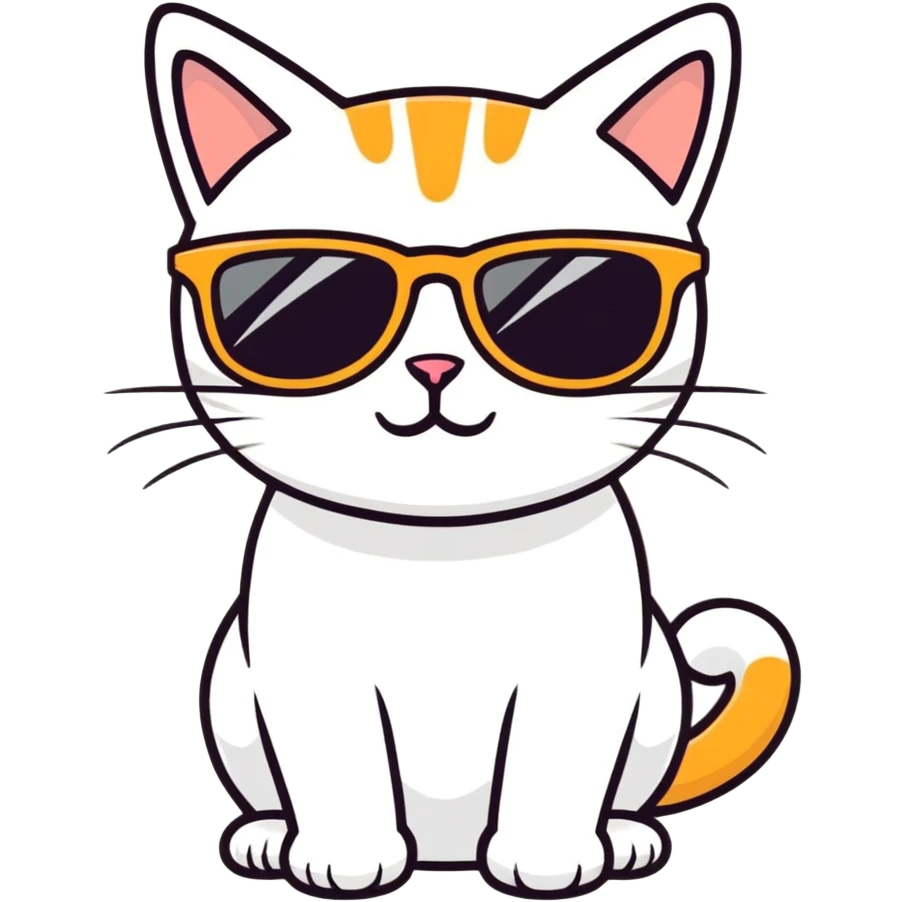 Cat with sunglasses emoji