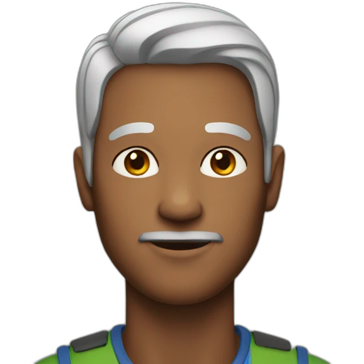 man with multicolored skin emoji
