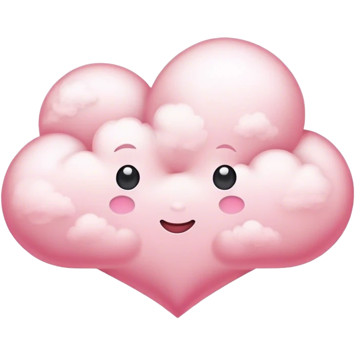 pink heart + cloud emoji