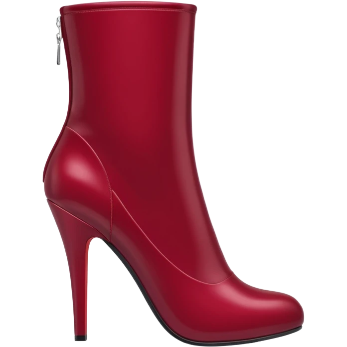 burgundy red latex high heel boots emoji