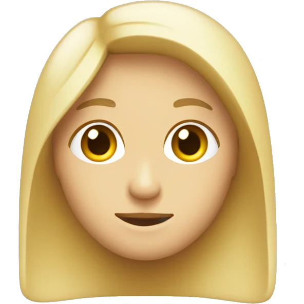 Quimica con guardapolvo blanco, con pelo recogido de color rubio emoji