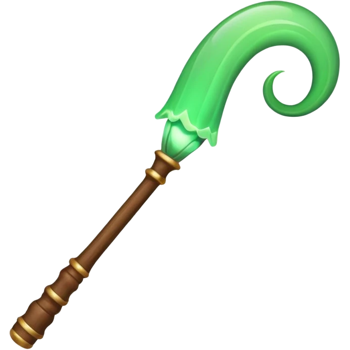 magic wand with green magicwave emoji