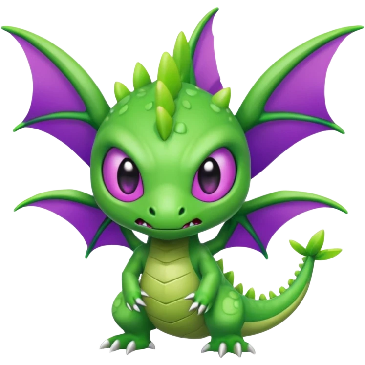 Chibi Rainy Angry Meganium-Flygon-alien emoji