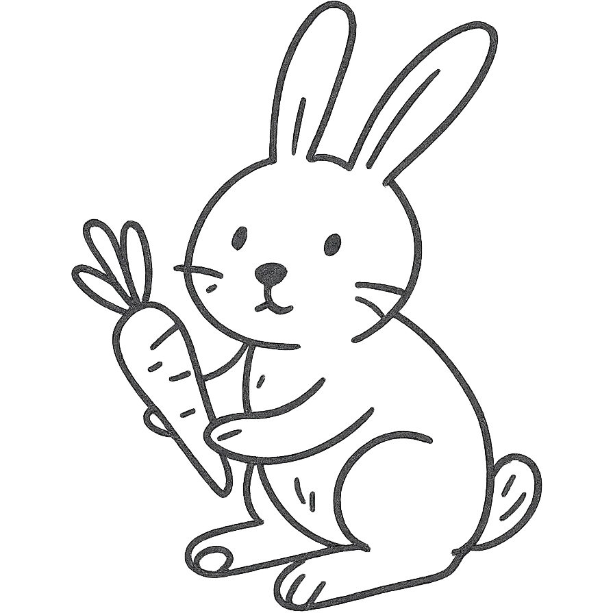rabbit with a carrot emoji