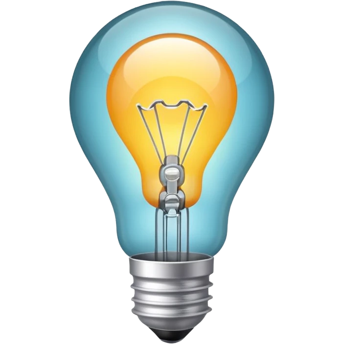 light bulb turned on NO FACE emoji