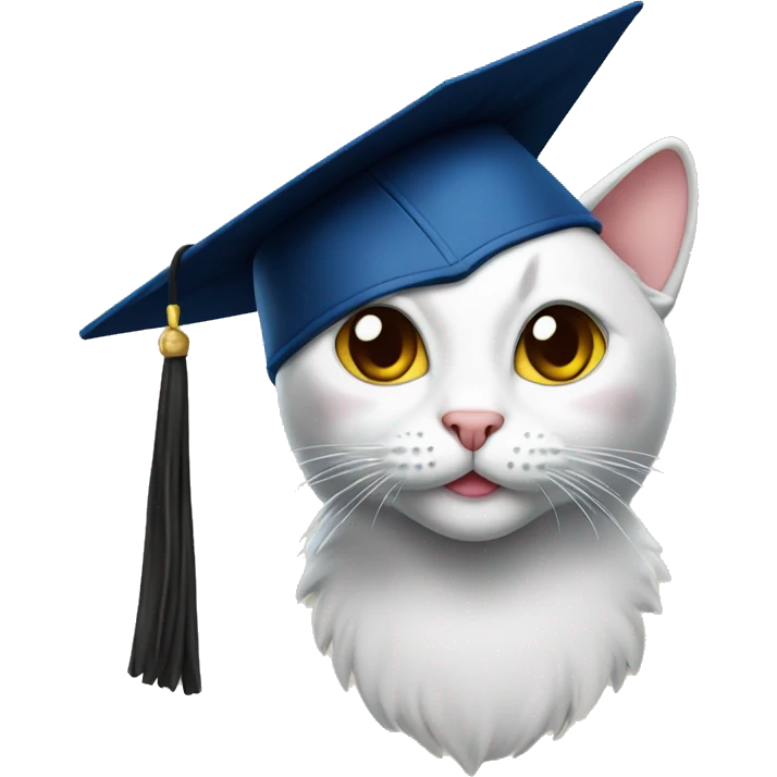cat in a graduation hat emoji