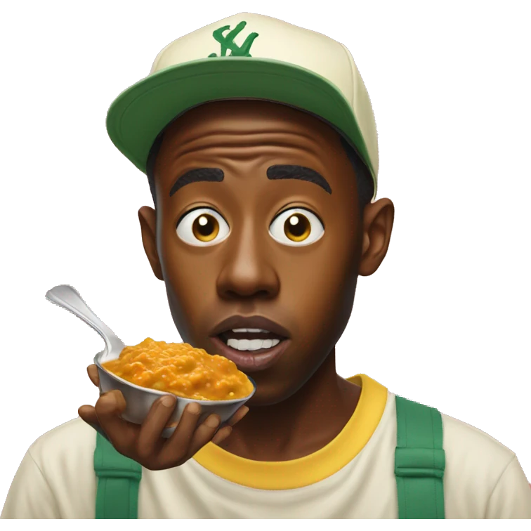 Tyler, The Creator eating curry emoji