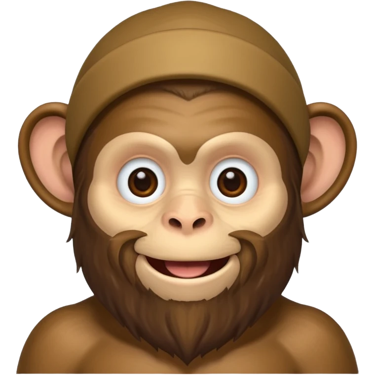 monkey man, beard emoji