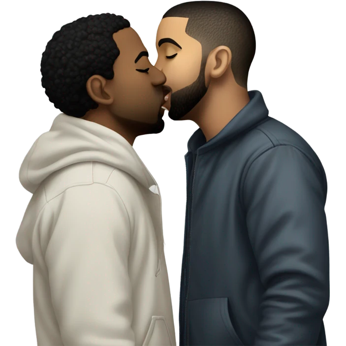 drake kissing kendrick lamar emoji