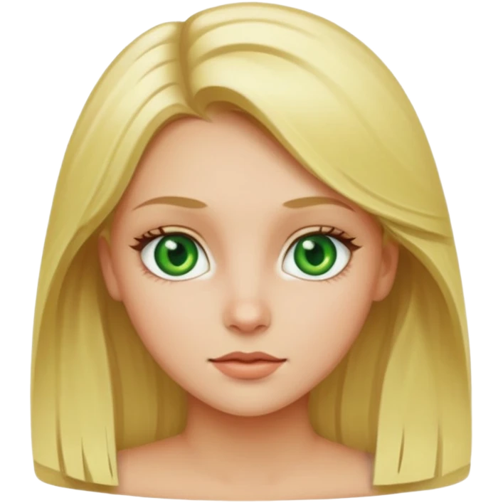 a blonde girl with green eues emoji