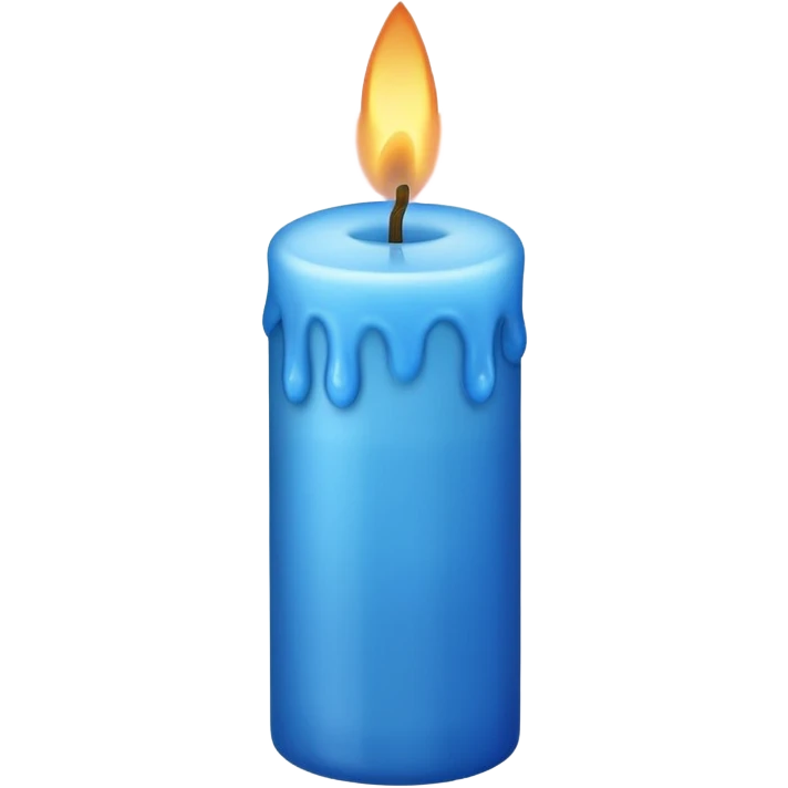 Blue candle emoji