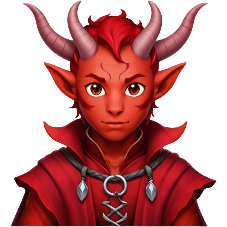 dnd male character tiefling and cloth emoji