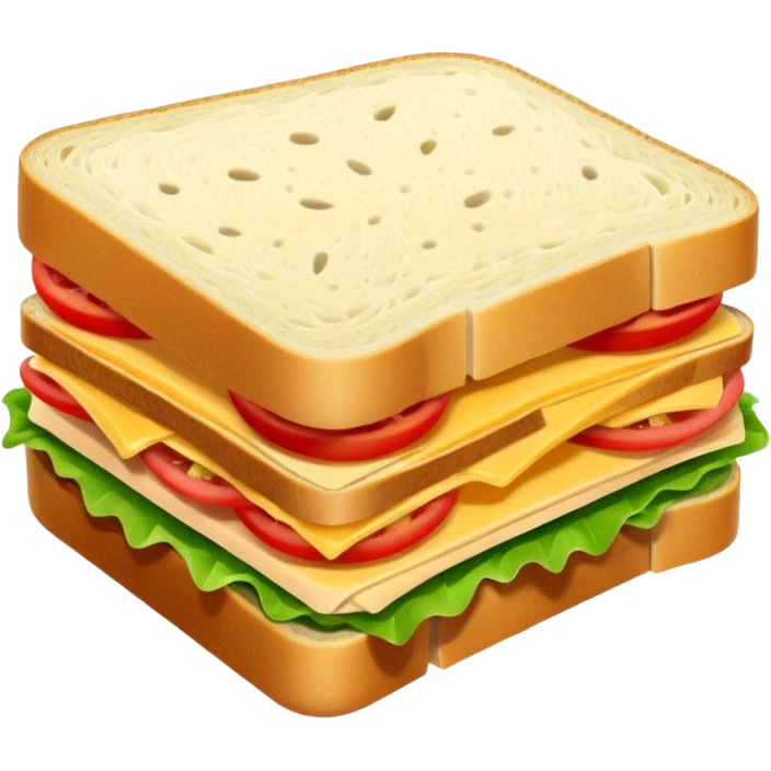 create a half sliced sandwich  emoji
