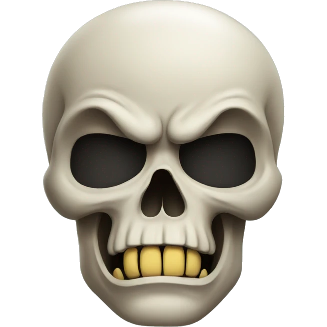 Skull angry emoji