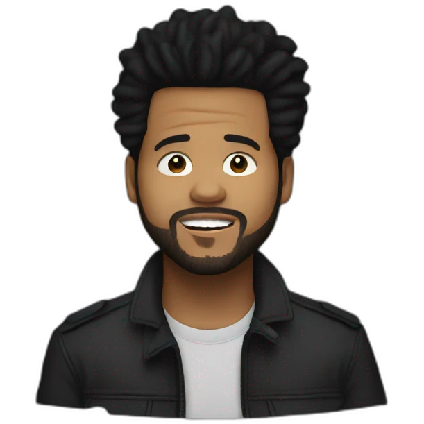 The Weeknd singing  emoji