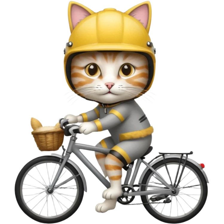 cat cyclist emoji