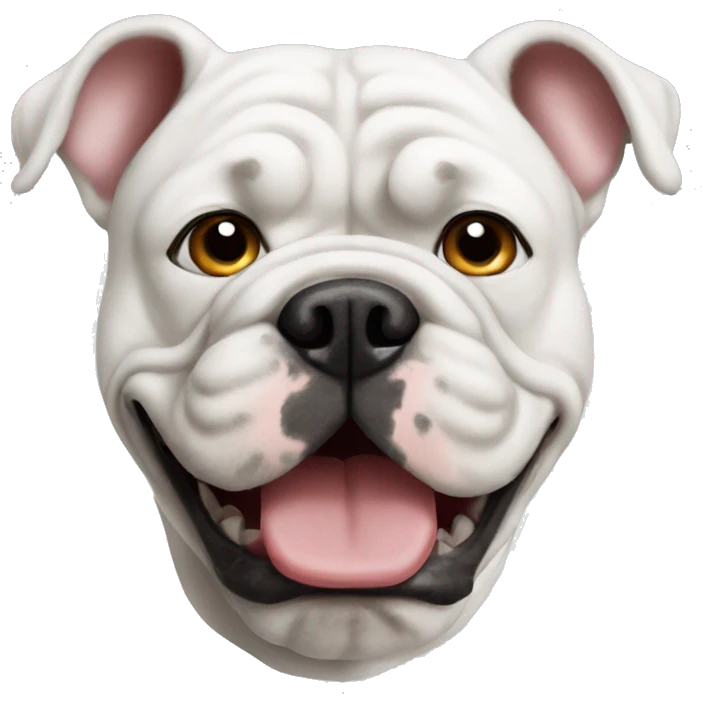 White bulldog emoji