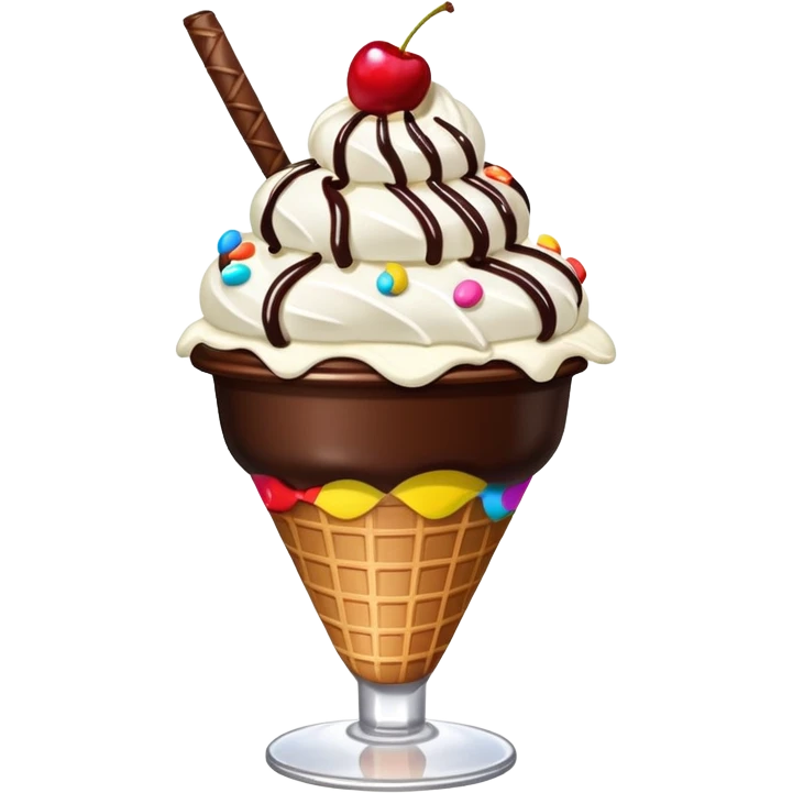 Ice Cream Chocolate Sundae with Cherry


 emoji