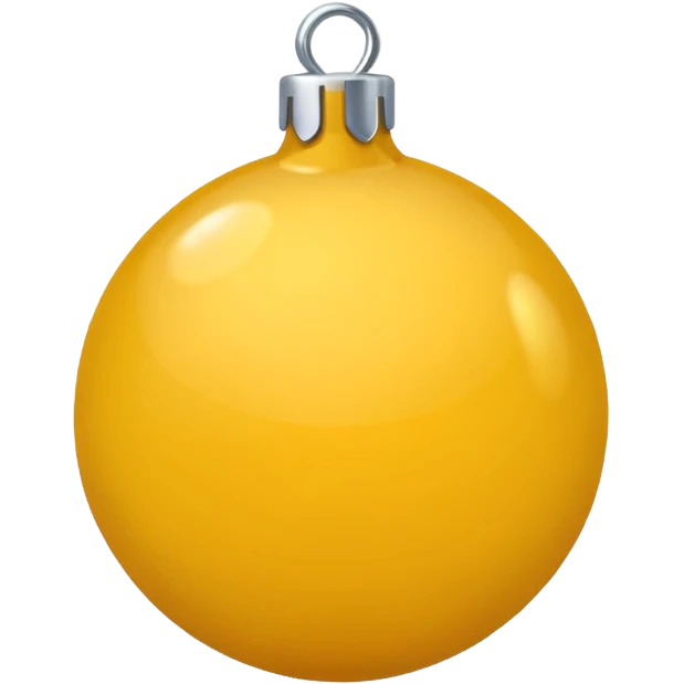 christmas ball yellow emoji
