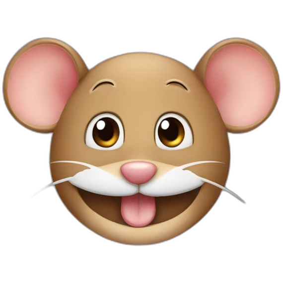 jerry mouse cartoon with human moustache emoji