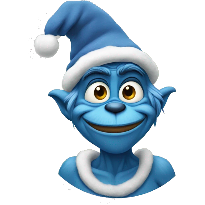 blue grinch ￼ emoji