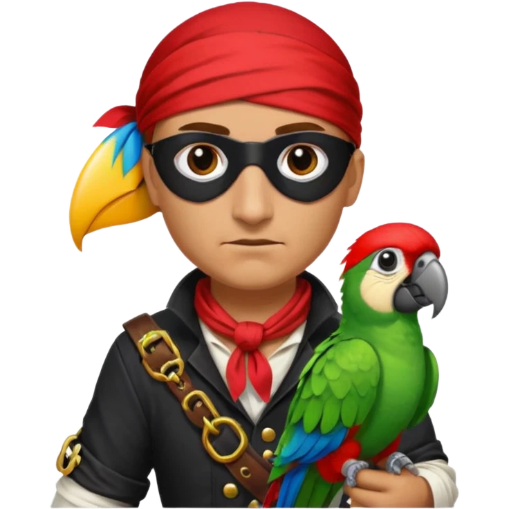 pirate and parrot emoji