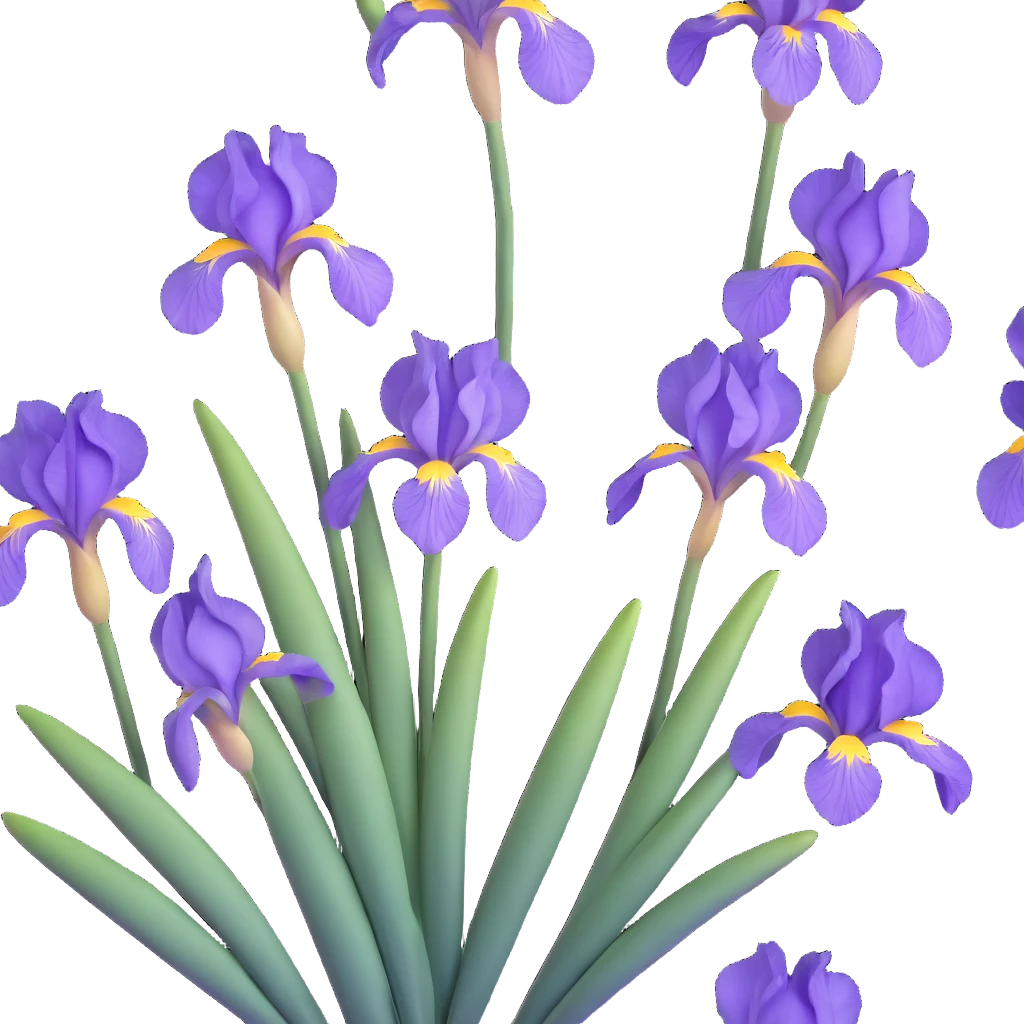 Traditional Japanese iris (hanashobu) depicted in sumi-e ink painting style, with graceful brush strokes, subtle gradient colors, and minimalist zen aesthetic emoji