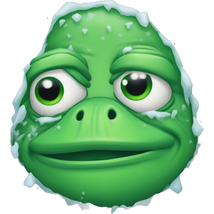pepe the frog frozen cold emoji
