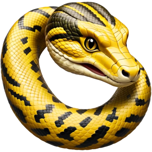 cinematic-noble-anaconda-portrait-emoji,-poised-and-imposing,-with-a-massive,-sinuous-build-draped-in-intricately-patterned-scales-and-piercing,-focused-eyes,-simplified-yet-sharp-and-sophisticated-features,-highly-detailed emoji