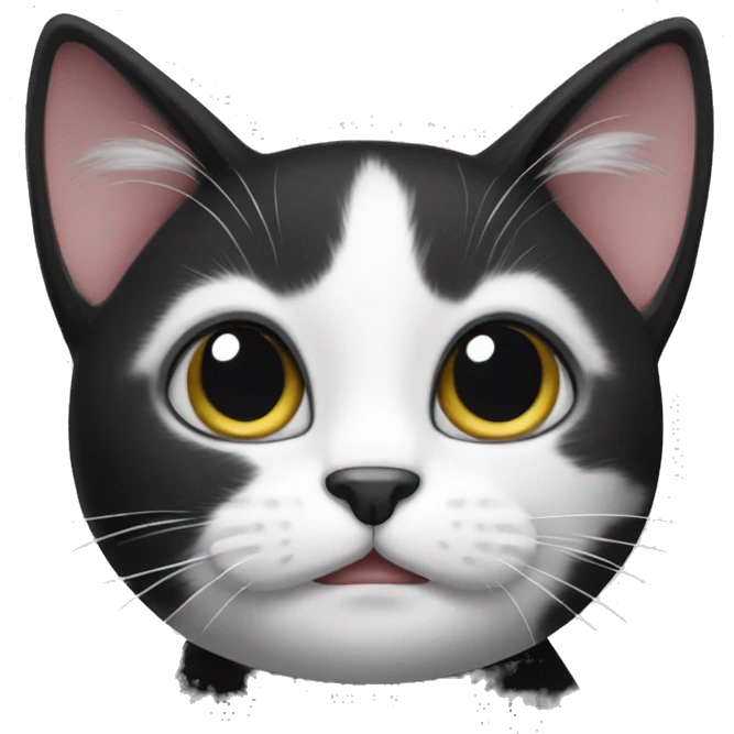 Black and white cat  emoji