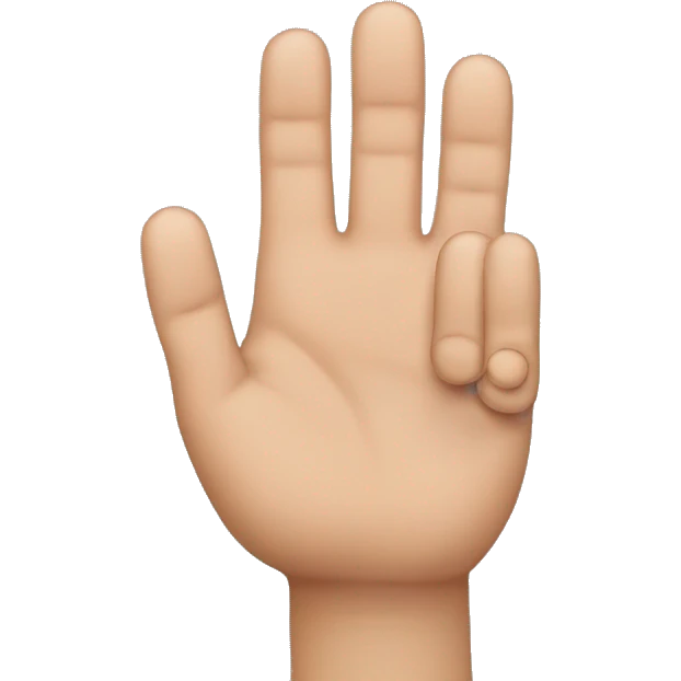  three fingers emoji