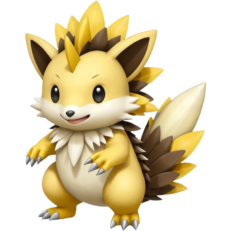 Sandslash-Emolga-Pachirisu-Cacomistl-Fakemon-hybrid-creature (full body) emoji