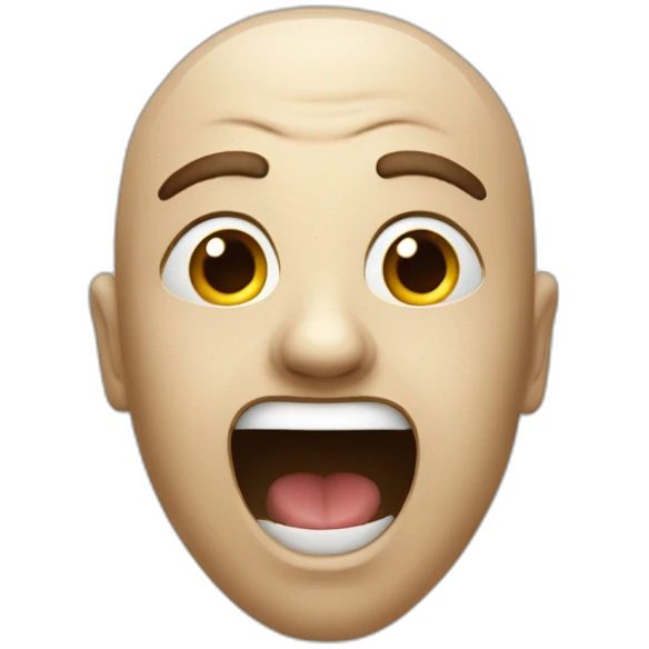 visage vraiment choqué emoji