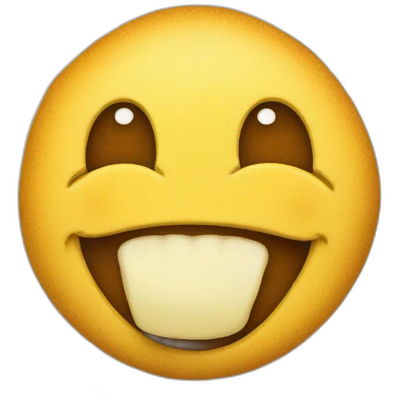 Smiley face eating lasanga emoji