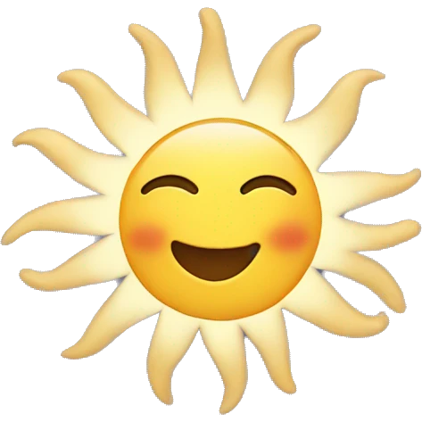 cute sun emoji