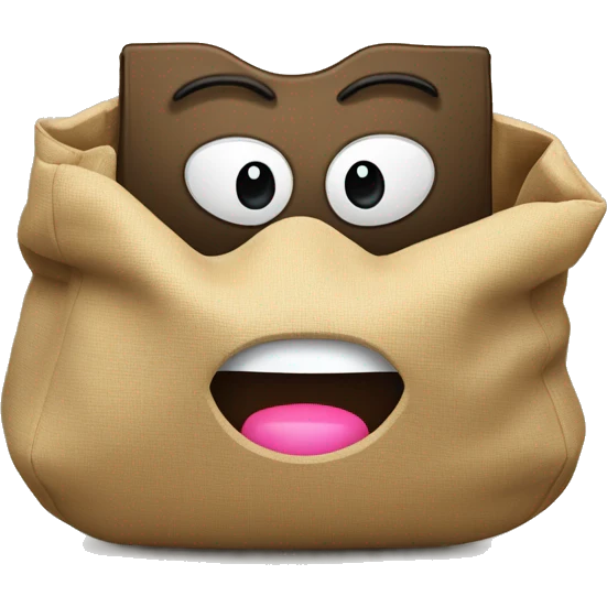 Emoji de un ladrón sujetando una bolsa de dinero   emoji
