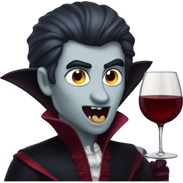 vampire drinking wine emoji