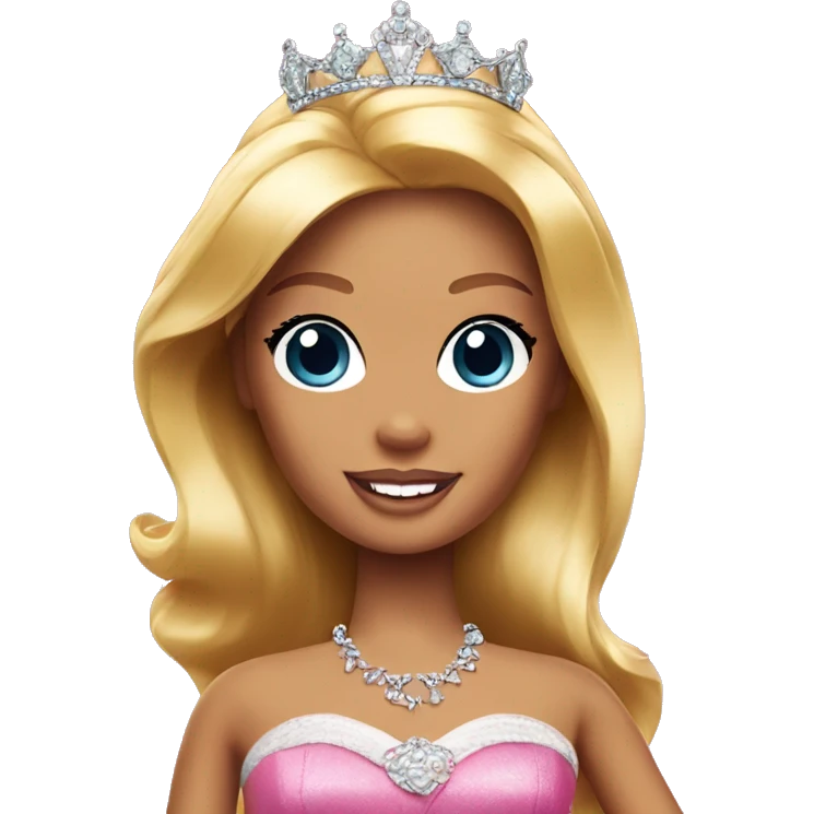 barbie with princess crown emoji